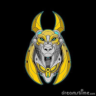 Mecha anubis illustration 009 Vector Illustration