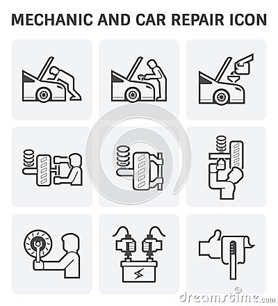 Mechanic car icon Vector Illustration