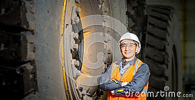 Mechanic in the garage Stock Photo