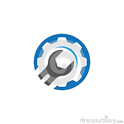 Mechanic icon logo Cartoon Illustration