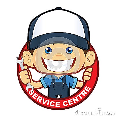 Mechanic service centre Vector Illustration