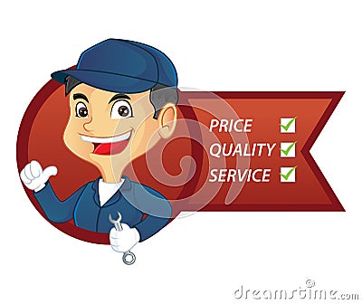 Mechanic service list Vector Illustration