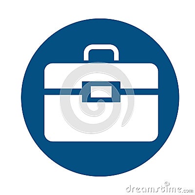 Mechanic toolbox flat style icon Vector Illustration