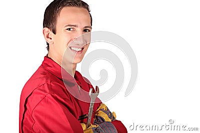 Mechanic trainee Stock Photo