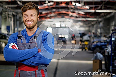 Mechanic in a workshop Stock Photo