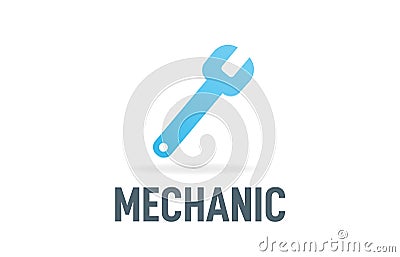 Mechanic wrench vector logo image Vector Illustration