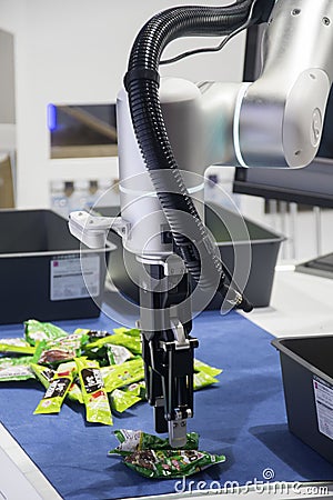 Mechanical arm robotic arm in production Editorial Stock Photo