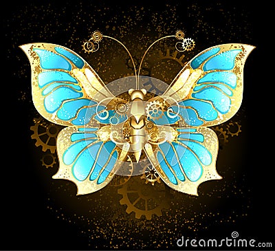 Mechanical Butterfly Vector Illustration