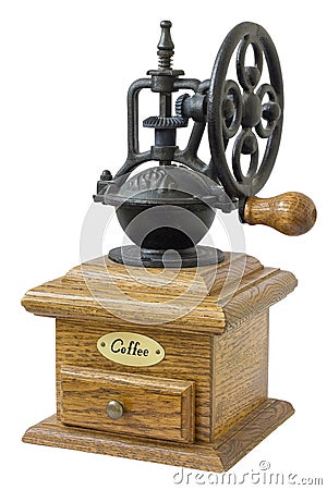 The mechanical coffee grinder Stock Photo