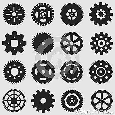 Mechanical Cogs and Gear Wheel Vector Illustration