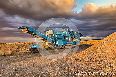 Mechanical conveyor belt Stock Photo