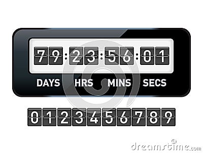 Mechanical countdown timer Vector Illustration