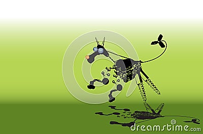 Mechanical dog Vector Illustration