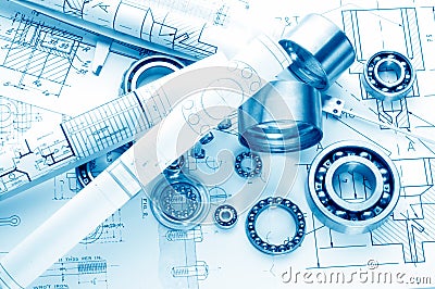 Mechanical drawing Stock Photo