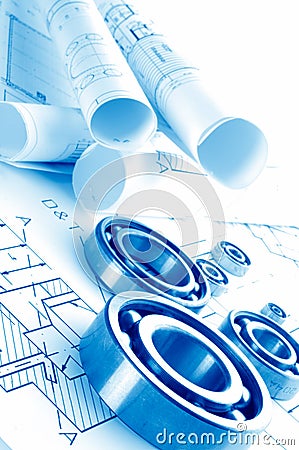 Mechanical drawing Stock Photo