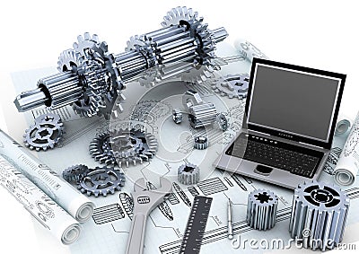 Mechanical Engineering Concept Stock Photo