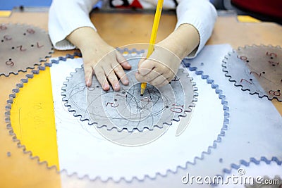 Mechanical engineering education for children Stock Photo