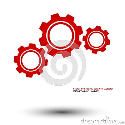 Mechanical gear logo Vector Illustration