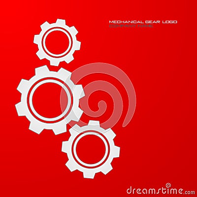 Mechanical gear logo Vector Illustration