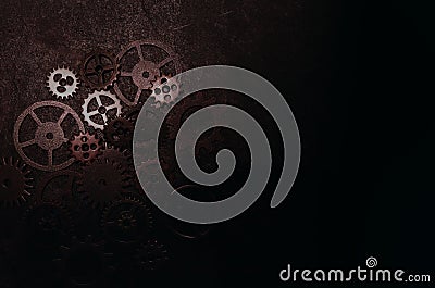 Mechanical Gears background Stock Photo