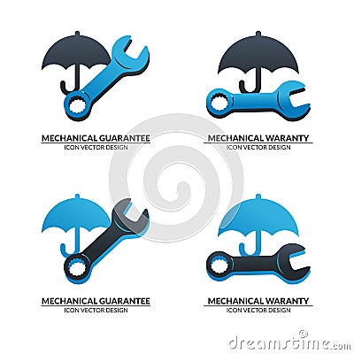 Mechanical guarantee logo and icons Vector Vector Illustration