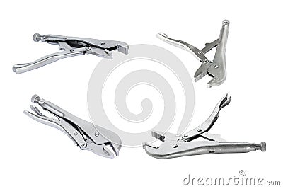 Mechanical Locking plier on white background 1 Stock Photo