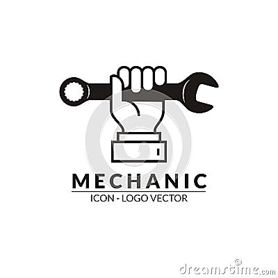 Mechanical logo and icons Vector Vector Illustration