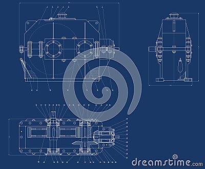 Mechanical sketch Stock Photo