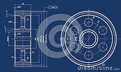 mechanical sketch Stock Photo