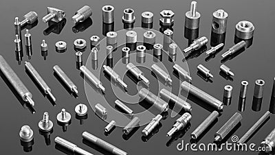 Mechanical spare parts Stock Photo