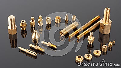 Mechanical spare parts Stock Photo