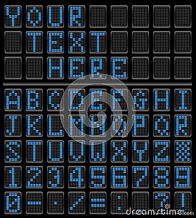 Mechanical Timetable Vector Illustration