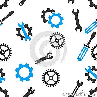 Mechanical Tools Seamless Flat Raster Pattern Stock Photo