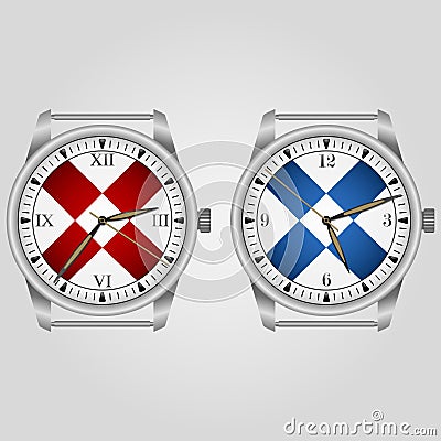 Mechanical wrist watch Vector Illustration