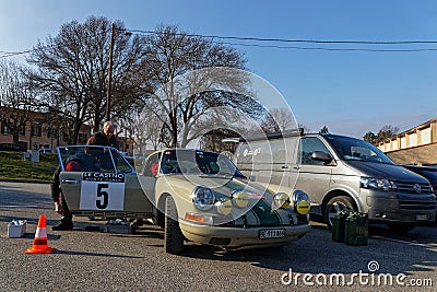 Mechanics at Historic Monte-Carlo Rally Editorial Stock Photo