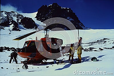 Mechanised transport in Antarctica used to move field parties to where they need to go. Stock Photo