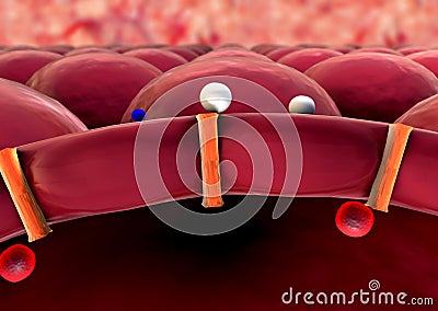 Structure of the molecule Stock Photo