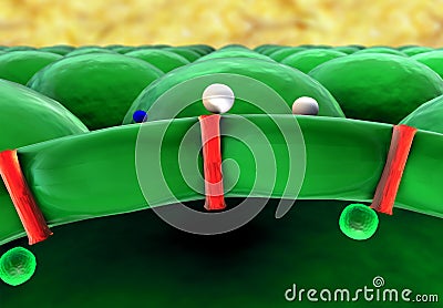 Structure of the molecule Stock Photo