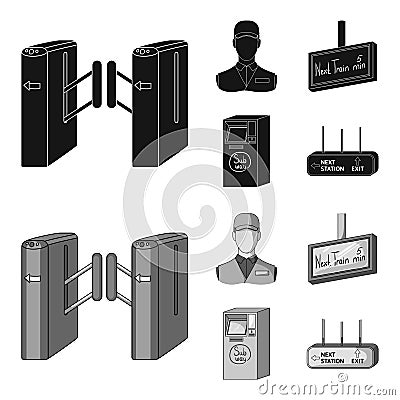 Mechanism,electric ,transport, and other web icon in black,monochrome style. Pass, public, transportation, icons in set Vector Illustration