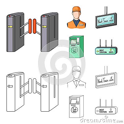 Mechanism,electric ,transport, and other web icon in cartoon,outline style. Pass, public, transportation, icons in set Stock Photo