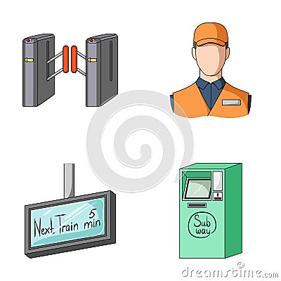 Mechanism,electric ,transport, and other web icon in cartoon style. Pass, public, transportation, icons in set Vector Illustration