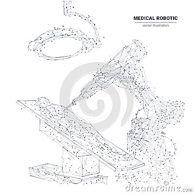 Abstract hand drawing of medical robotic concept Vector Illustration