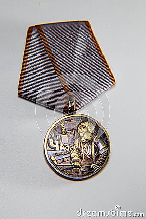 Medal for the 30 anniversary of the Chernobyl accident Stock Photo