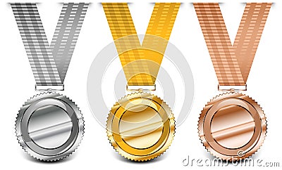 Medal collection Vector Illustration