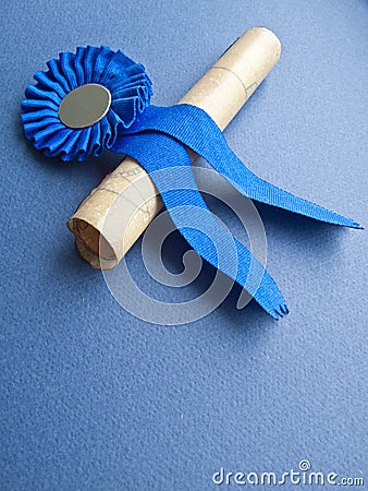 Medal and diploma Stock Photo