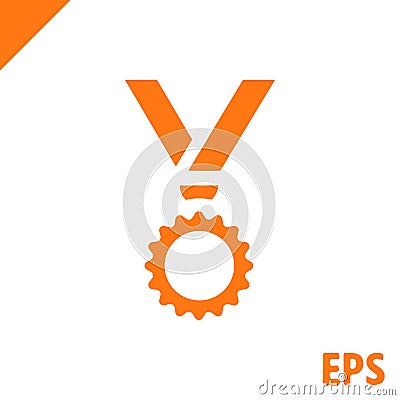 Medal icon stock vector illustration flat design Vector Illustration