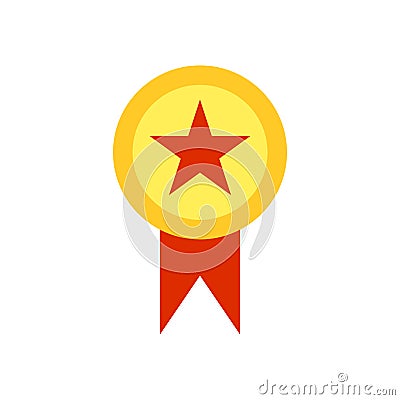 Medal icon vector isolated on white background, Medal sign , question symbols Vector Illustration
