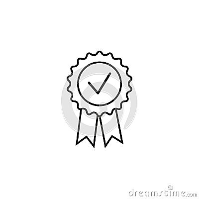 Medal stamp first icon Vector Illustration