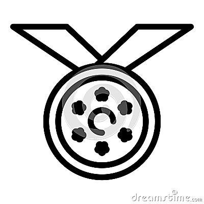 Medal test benchmark icon outline vector. Best leader Stock Photo