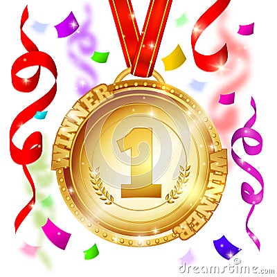 Medal Of Winner Design Vector Illustration